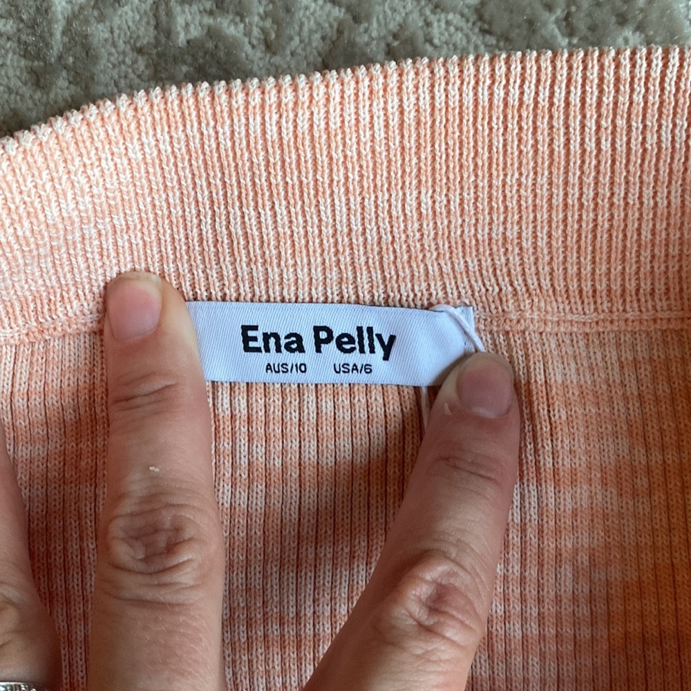 NWT Ena Pelly Sloan Knit Midi Skirt in Peach Melange, size 6 - Picture 8 of 10